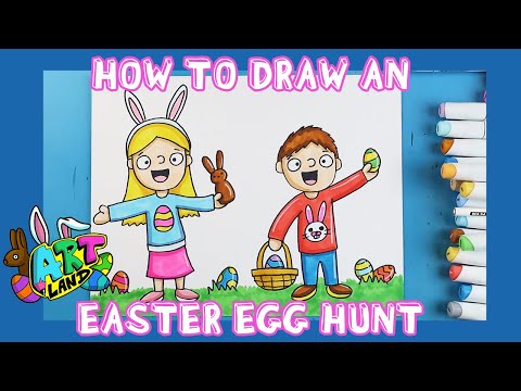 How to Draw an EASTER EGG HUNT!!!