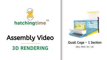 Assembly Guide (3D): Quail Cage - 1 Section | Hatching Time, Cimuka