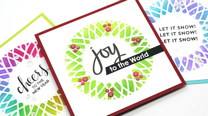 Creating Wreath Designs with Stencils and Masking