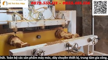 Máy CNC đục tượng gỗ tại xưởng sản xuất đồ thờ Đức Hiệp Sơn Đồng