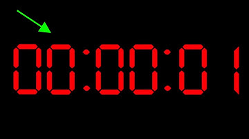 Silent 1 Second Countdown Timer w/o Alarm - Digital Clock - Retro Westclox - 1:00 - Red and Black