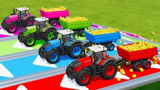 LOAD AND TRANSPORT LEMONS WITH FENDT TRACTORS - Farming Simulator 22