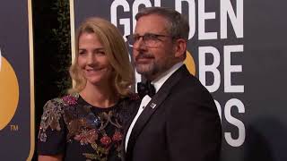Steve Carell & Nancy Carell Golden Globe Awards Fashion Arrivals (2018) | ScreenSlam