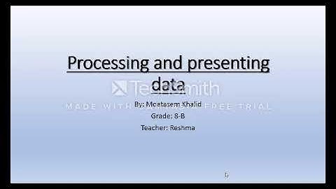 Processing and presenting data made by / Moatasem khalid