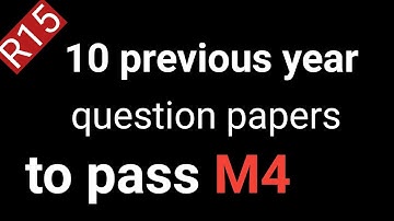 10 previous year question papers to pass M4 || jntua ||   (M4 R15)