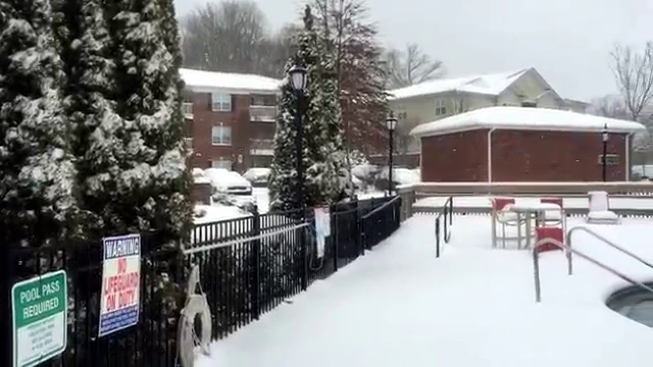Snow In Asheville, North Carolina, USA, 01/22/2016 YouTube