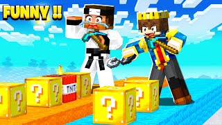 JACK CHALLENGED ME FOR LUCKY BLOCK RACE 😰