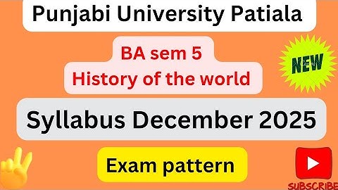 #BA sem 5#History of the world syllabus Edited
