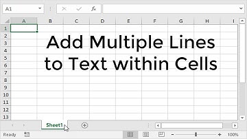 Excel Tips 1   Add Multiple Lines to Text within Cells   Use the Enter key within a cell
