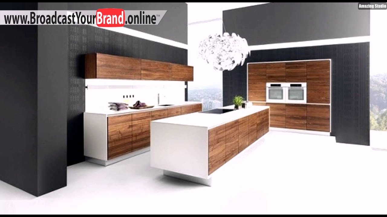 Walnuss holz küche modernes outfit einrichtung youtube Ziegel wand im küche