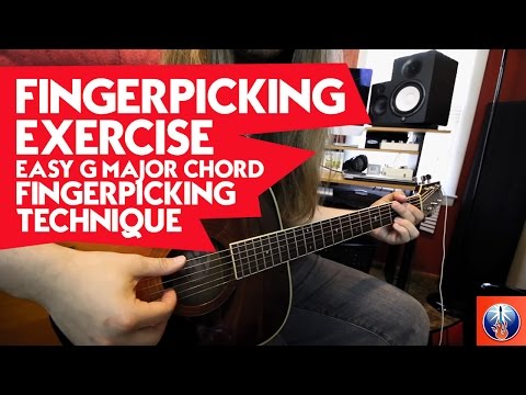 Fingerpicking Exercise - Easy G Major Chord Fingerpicking Technique