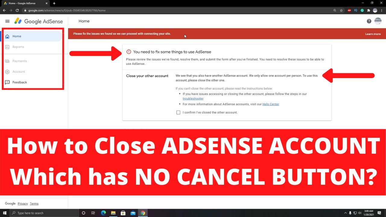 How To Close Adsense Account 2021 | How To Close Duplicate Adsense Account