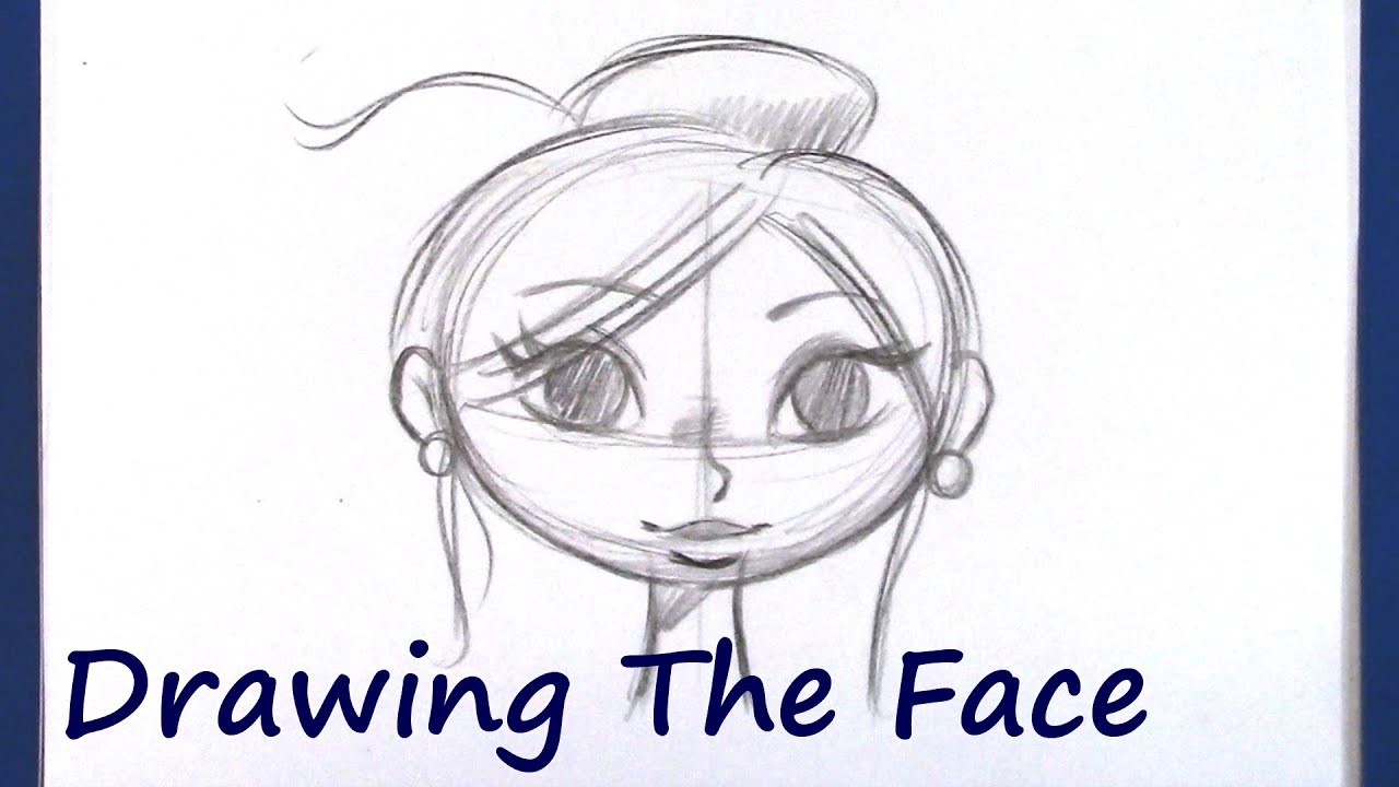 How to Draw A Cartoon Face (Beginner Level) - YouTube