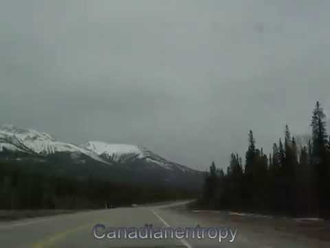 Saskatchewan River Crossing, Alberta to Penhold, Alberta (Highway 11 Eastbound) - time lapse