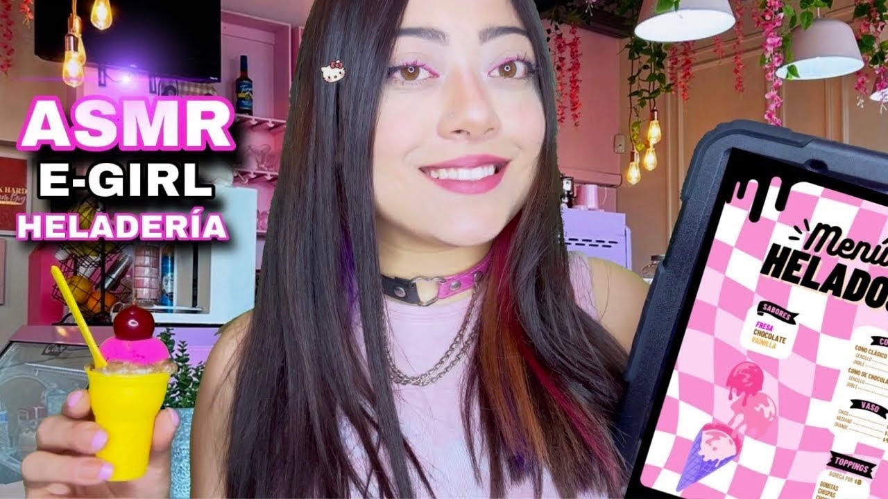 ASMR | 💕 LE GUSTAS A LA E-GIRL DE LOS HELADOS… 💕🍧