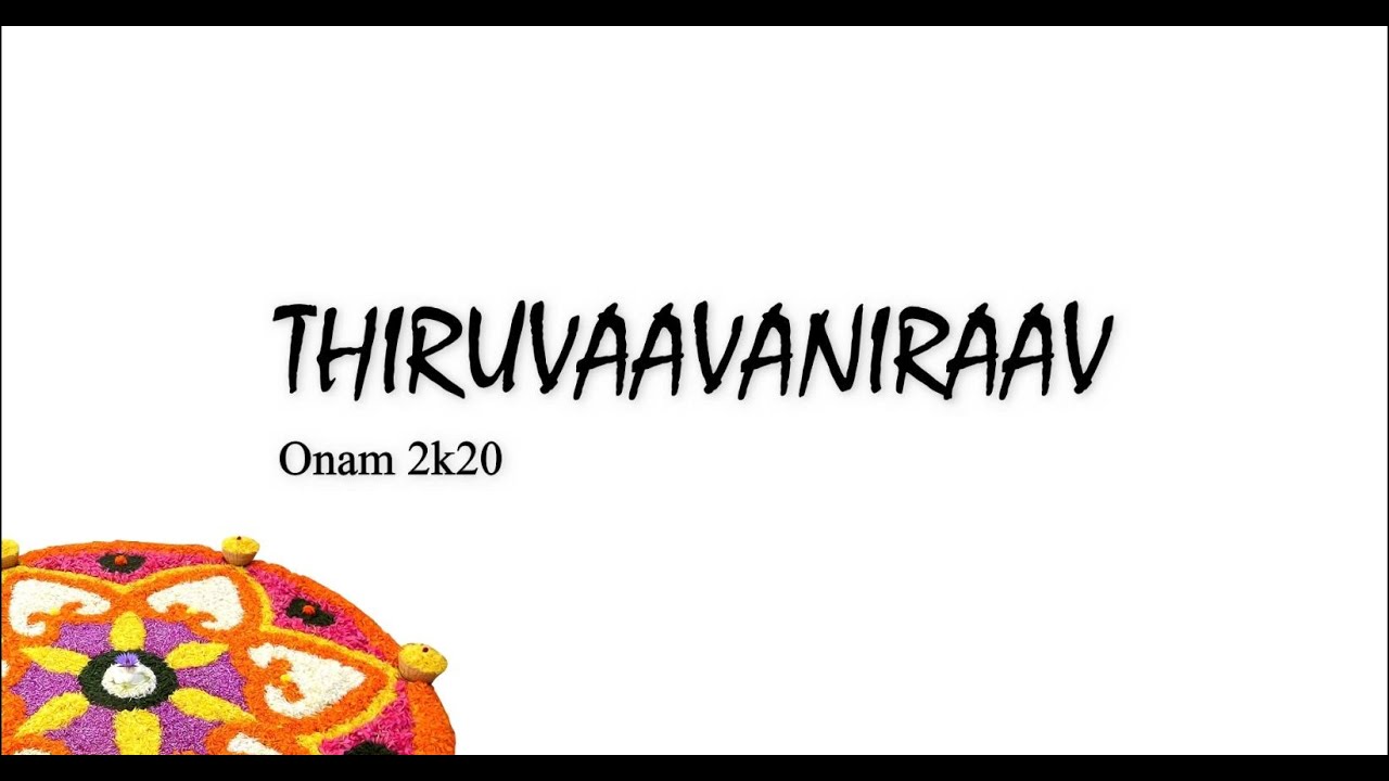 Thiruvavaniraav  Song Cover  Happy Onam