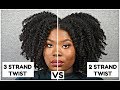 #2 Hair Comparison: 2 Strand Twist out VS 3 Strand Twist Out | Type 4 Thick Natural | Bubs Bee