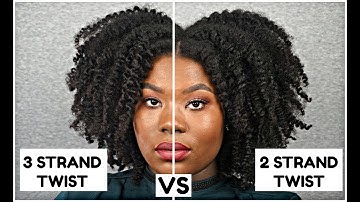 #2 Hair Comparison: 2 Strand Twist out VS 3 Strand Twist Out | Type 4 Thick Natural | Bubs Bee