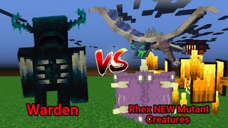 Warden vs Rhex NEW Mutant Creatures | Minecraft Mob Battle screenshot 3
