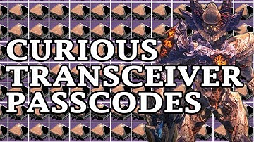 Curious Transceiver Passcodes | All Sequences | Sleeper Simulant | Destiny | TTK
