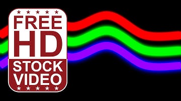 Free Stock Videos – abstract animated red green blue RGB lines moving randomly on black BG 2D