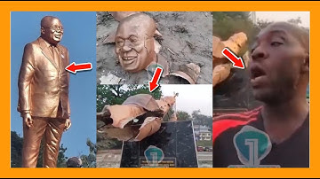 Akufo Addo Statue DESTROYED By Unknown Persons! Kevin Taylor, Malik Basintale Reacts