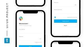 Login & Register Page Design UI - Sketchware