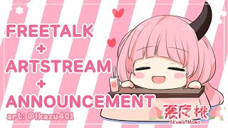 [LIVE] Let's chat and draw~!! + Announcement || Akuma Momo 🍑 [ID VTUBE