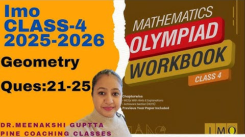 🏅SOF IMO Class-4 ✅ 2025-2026 ✅Chapter-5 Geometry ⭕ Ques::21-25 💯 International Mathematics Olympiad 