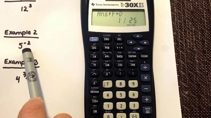 Exponents: Positive, Negative & Fraction Exponents using your Texas Instrument TI-30XIIS