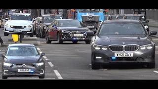 Unmarked Police Vehicles Respond to Incidents in Central London