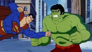 Animated Superman vs Hulk