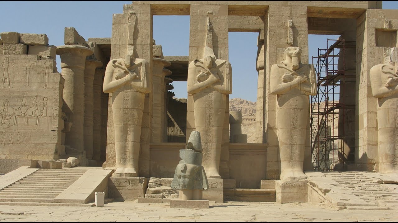 beauty of ancient egypt temple of the ramesseum at luxor youtube
