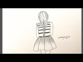 Girl Drawing Standing in a Dress | Easy Drawing Ideas for Beginners | Drawing by Pencil