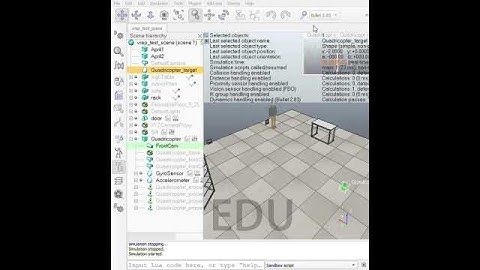 V REP PRO EDU   vrep test scene   rendering  2 ms 7 9 fps   SIMULATION STOPPED 19 06 2019 18 17 21