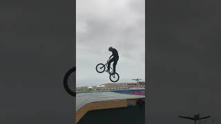 Bmx Rider Fails Attempting a Trick