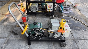 Ráp bộ máy rửa xe áp lực chạy dây đai siêu VIP theo yêu cầu khách hàng