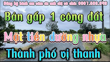 Cậu kẹt tiền bán gấp 1 công đất mặt tiền đường nhựa giá 410 triệu, Thành phố Vị Thanh, Hậu Giang