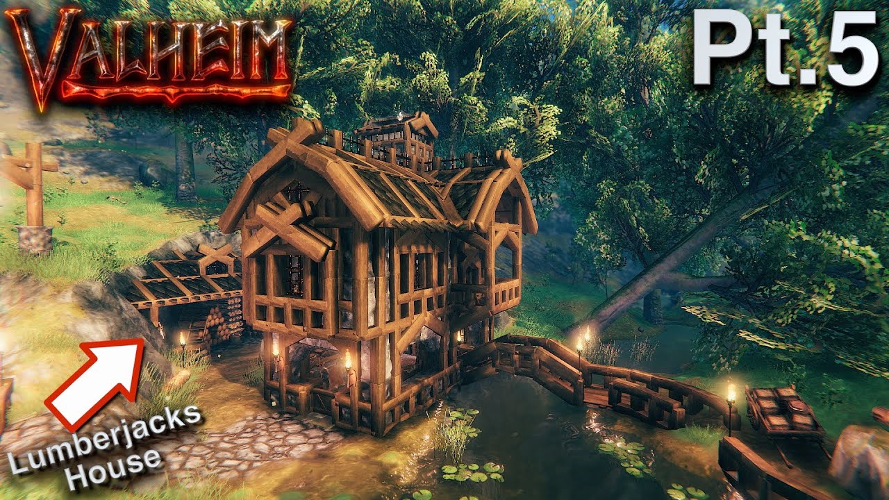 Valheim Lumberjacks House Build Tutorial Village Pt.5/6 YouTube