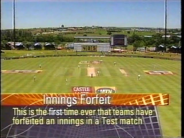 SOUTH AFRICA v ENGLAND 5th TEST MATCH DAY 5 CENTURION JANUARY 18 2000 HANSIE CRONJE NASSER HUSSAIN