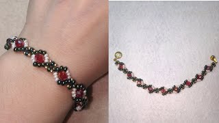 Beaded bracelet /diy / Нежный весенний браслет из бусин / Zarif bileklik yapımı /