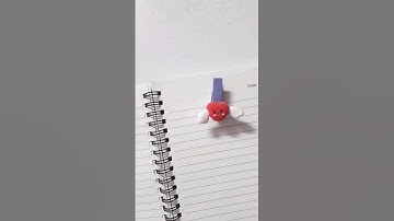❤DIY cute heart paper clip/bookmark💕💕 #youtubeshorts #diy