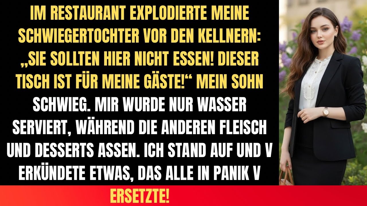 Meine Schwiegertochter schrie: „Du solltest hier nicht essen!“ Und ich stand auf – geschockt.