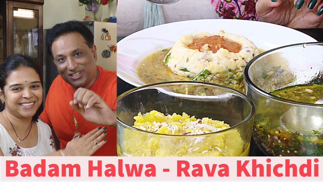 Badami Halwa - Breakfast Rava Khichdi - Hot Tomato Chutney - Halwa With Almonds with Suji Pongal | Vahchef - VahRehVah