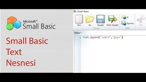 Small Basic - Text Nesnesi
