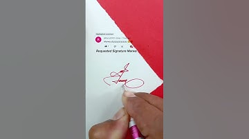 Marwa Signature Design | How To Sign The Letter M #shorts