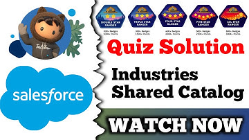 Industries Shared Catalog | Salesforce Trailhead | Quiz Solution