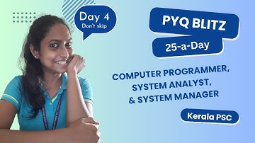 Day 4 of PYQ Blitz: 25-a-Day | Kerala PSC Computer Programmer Exam #click  #studywithclick #kpsc