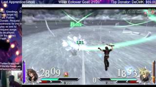(100) Squall V.S. (105) Cloud  Dissidia 012 Fights!