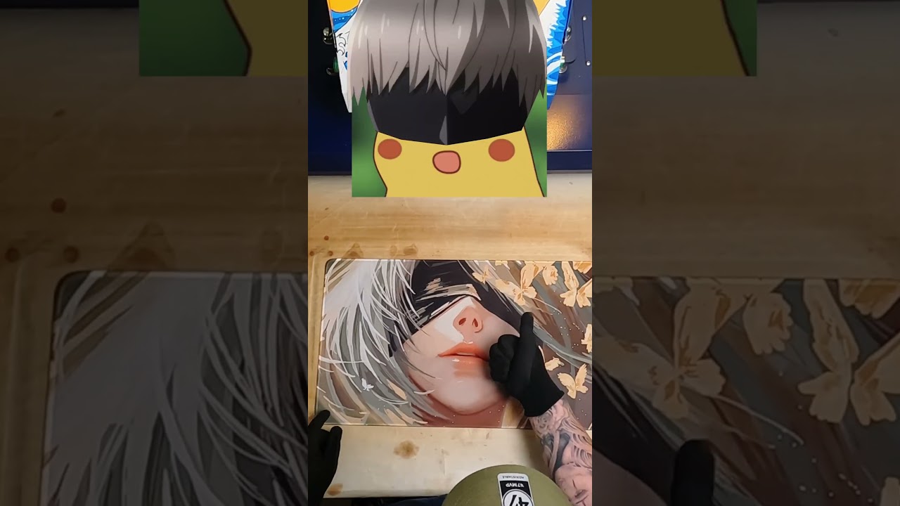 Making a 2B from Nier Custom TCG Playmat 